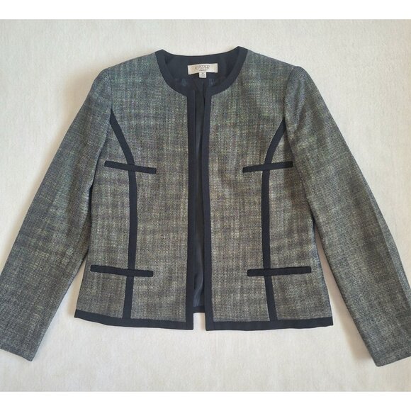 Kasper Jackets & Blazers - 💙 Kasper Metallic Thread Blazer Size 10 Office Formal Contemporary